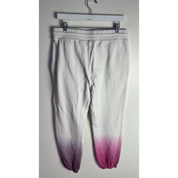 PELOTON Ombre Cotton Jogger Medium White Pink Pants Sweatpants Lounge Workout - Picture 3 of 10